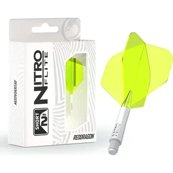 Příslušenství pro šipky Letky Red Dragon Nitro Flite White/Yellow Short
