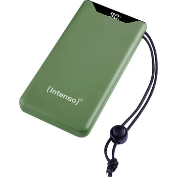 Powerbanka Intenso F10000 powerbanka Li-Pol, 10000 mAh, Quick Charge, Dodávka energie, USB-A, USB-C®, zelená, Indikátor stavu