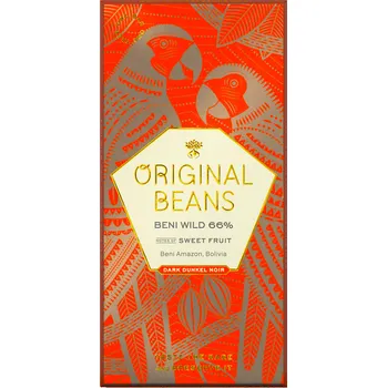 Čokoláda Original Beans Hořká čokoláda 66 % Beni Wild Bolívie