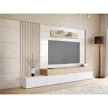 Obývací stěna MIRJAN Hikavo II bílá / dub cremova