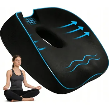 Polštář ORTOPEDICKÝ POLŠTÁŘ PRO SEDĚNÍ PROFILOVANÝ PAMĚŤOVÝ NA ŽIDLI KŘESLO VELKÝ