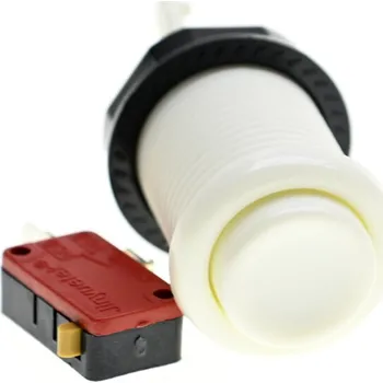 Herní konzole Arkádové tlačítko 24 mm s mikrospínačem - bílé