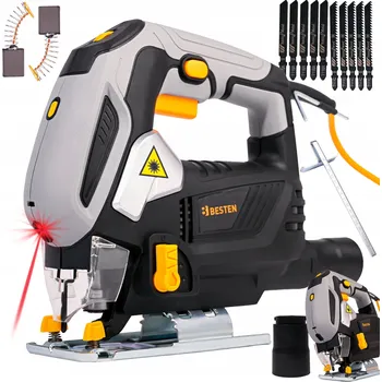 Přímočará pila Přímočará pila na dřevo a kov s laserem + 10 pilových listů BESTEN