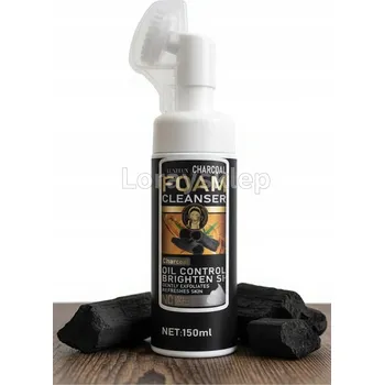 LUXELUX Čisticí pleťová pěna s aktivním uhlím a kartáčkem