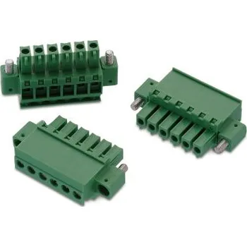 Elektrický konektor Svorkovnice PCB, řada: 3653, rozteč: 3.81mm, počet řad: 1, počet kontaktů: 6, orientace těla: Horizontální, Kabelová