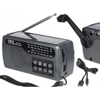 Bluetooth reproduktor Přenosný reproduktor CMiK s FM rádiem, powerbankou a svítilnou, černý, 5 W