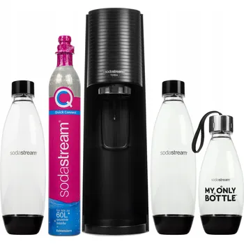Výrobník sody Výrobník sody SodaStream Terra černý + 3 lahve 1000 ml + bombička