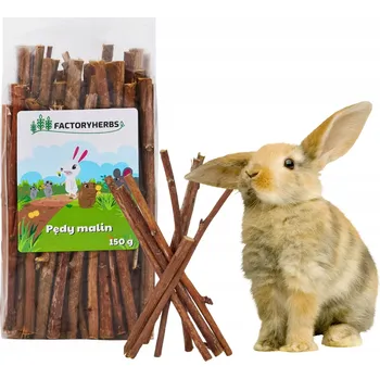 Krmivo pro hlodavce Výhonky malin 150g factoryherbs pro králíky a hlodavce