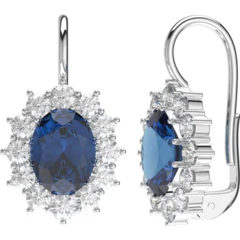 Náušnice Couple, Velkolepé náušnice Diana s tmavě modrými zirkony, bílé zlato, 585-52-3-0502.1B00.0.00.102.08