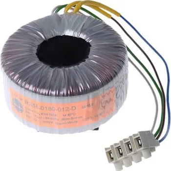 Transformátor Toroidní transformátor, počet výstupů: 1, sekundární napětí: 12V ac, Lišta DIN, 99 (Dia.) x 61mm