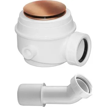 Sifon SIFON PRO SPRCHOVÝ KOUT A VANU MĚDĚNÝ BROUŠENÝ FI 50 KLIK-KLAK OMNIRES