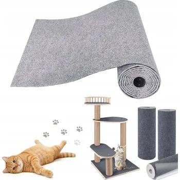 Samolepicí podložka na ochranu gauče pro kočky 200x40 cm šedá škrabadlo