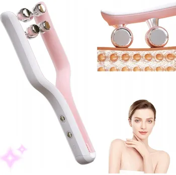 Masážní přístroj Masážní přístroj na obličej EMS 3.7V růžový masážní přístroj lifting obličeje a brady, projasnění pleti