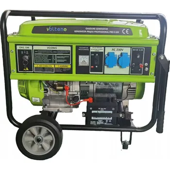 Elektrocentrála Jednofázová benzínová elektrocentrála přenosná Volteno 5000 W