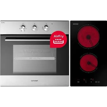 Set domácích spotřebičů Concept ETV5960 Air Fry + Sklokeramická deska Concept SDV2230m