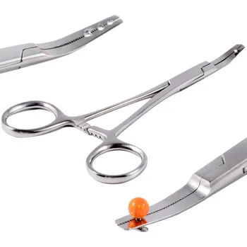 Piercing Piercingové kleště s jemným zoubkováním z nerezové oceli Přesný fixační nástroj pro bezpečnou manipulaci s piercingem