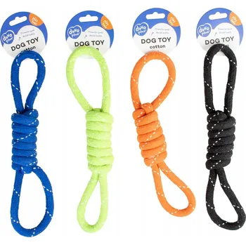 Hračka pro psa Provazy a kolečka pro psa Duvo+ Hračka pro psy Šňůra + 2 úchyty 30 cm