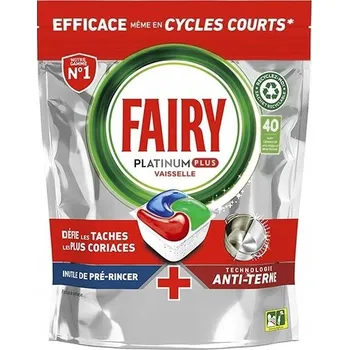 Tableta do myčky Fairy Platinum Plus Kapsle do myčky nádobí Anti Terne 40ks