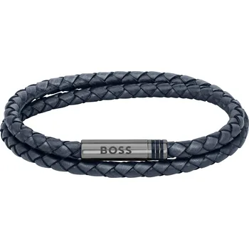 Náramek Stylový kožený dvojitý náramek 1580494 Hugo Boss / Délka: 19 cm