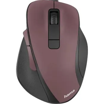 Myš Hama optická ergonomická myš, přenos bezdrátový, 6 tlačítko, 1600 dpi, bordó