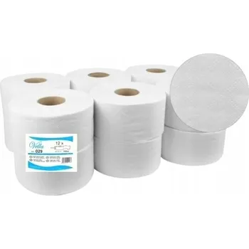 Toaletní papíry Suchý toaletní papír bez vůně VELLA 12 ks
