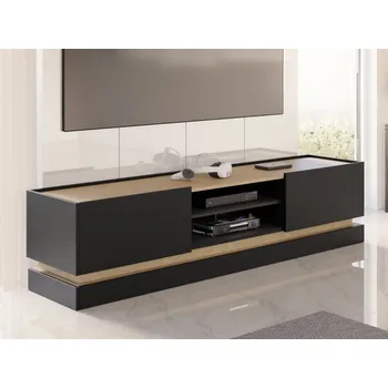 Televizní stolek TV stolek/skříňka Arlotekis 200 2K, Barva dřeva: černá / dub cremona MIRJAN 5903211442940