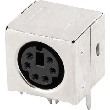 econ connect MDIOB6G mini DIN konektor zásuvka, vestavná horizontální Pólů: 6 černá 1 ks