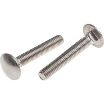 Šroub Vratový šroub, Prostý, Nerezová ocel, M8, délka: 50mm