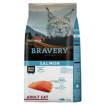 Krmivo pro kočku Bravery Cat Adult Salmon 2x7kg