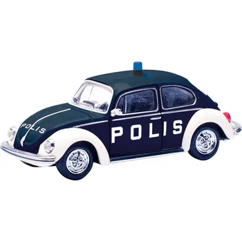 Modelová železnice Herpa 097390 H0 model zásahového vozidla Volkswagen Brouk 1303 „Polis“ (Švédsko)