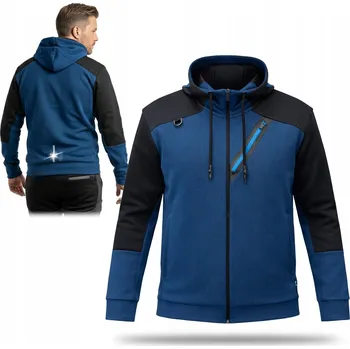 Pánská mikina MIKINA TEPLÁKOVÁ S KAPUCÍ ELASTICKÁ, PEVNÁ, POHODLNÁ, ROZEPÍNACÍ