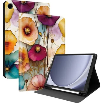 Pouzdro na tablet VSECHNONAMOBIL 133272 ART Zavírací pouzdro pro Samsung Galaxy Tab A9 / Galaxy Tab A11 COLORFUL FLOWERS