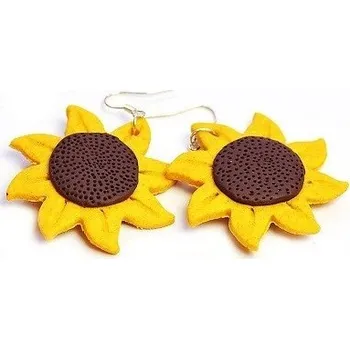 Náušnice Fimos Náušnice Fimo - slunečnice S3699