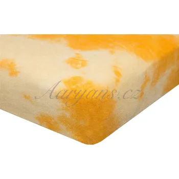 Prostěradlo Aaryans Batikované prostěradlo froté žluté Rozměry prostěradla: 220x200 cm
