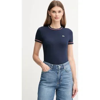 Pánské oblečení Tričko Lacoste TF5289 námořnická modř 59X, vel. 38