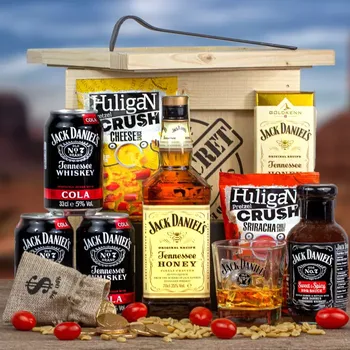 Dárkový potravinový koš Bedna s páčidlem, Bedna pro muže, Dárky pro muže Bedna pro pořádného chlapa Standardní víko