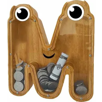 Pokladnička Pokladnička dřevěná - Písmenko M