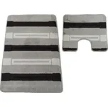 Sada koupelnových koberečků Montana XL s výřezem - šedá