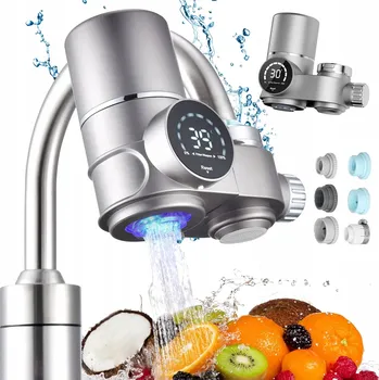 Filtrace vody ELEKTRONICKÝ ČISTIČ VODY NA KOHOUTEK, FILTR VODY ŠEDÝ