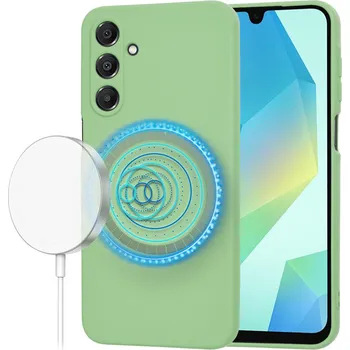 Náhradní kryt pro mobilní telefon Kryt Techsuit - SoftFlex MagSafe - Samsung Galaxy A16 5G - mátově zelený