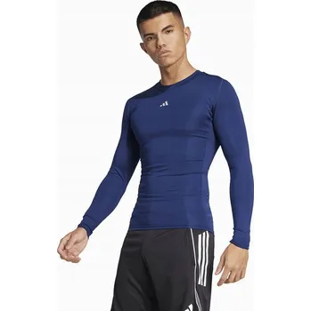 Pánské tričko ADIDAS TECHFIT LS TEE (XS) Pánské tričko Námořnická modř