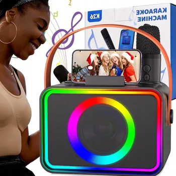 Bluetooth reproduktor BLUETOOTH REPRODUKTOR KARAOKE PŘENOSNÝ BEZDRÁTOVÝ S MIKROFONEM A VÝŠKOVÝM REPRODUKTOREM