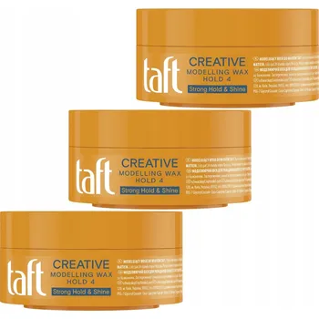 Stylingový přípravek Taft Vosk na vlasy Silná fixace a lesk Kreativní modelování 75 Ml x3