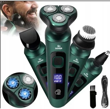 HOLICÍ STROJEK PÁNSKÝ 4v1 ZASTŘIHOVAČ VOUSŮ SILNÝ VODĚODOLNÝ