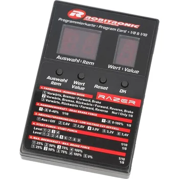 RC vybavení Robitronic Razer ten a eight programátor k regulátorům Vhodný pro (modelářské kontroléry): Robitronic Razer ten a eight