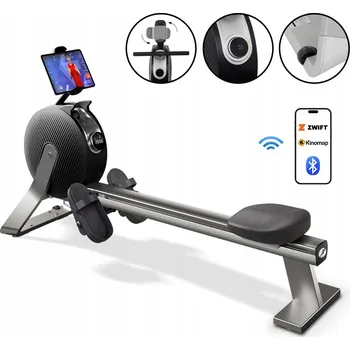 Veslovací trenažér MAGNETICKÝ veslovací trenažér ergometr pro domácí cvičení 130 kg Kinomap 32 úrovní