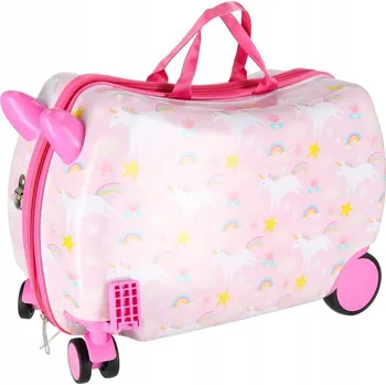 CESTOVNÍ KUFR PRO DĚTI TVRDÝ PŘÍRUČNÍ ZAVAZADLO NA KOLEČKÁCH JEDNOROŽEC