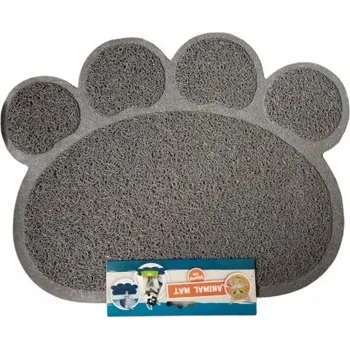 Miska pro psa Podložka pod misku Voděodolná Protiskluzová BEASTY BARVA ŠEDÁ TLAPKA