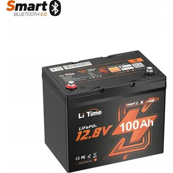 Trakční baterie LiTime 12V 100Ah LiFePO4 baterie s Bluetooth a BMS, velikost Group24