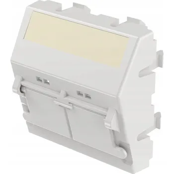 Elektrická zásuvka PANDUIT MINI-COM Čelní panel adaptér 2xRJ45 mosaic 45x45 s krytkou